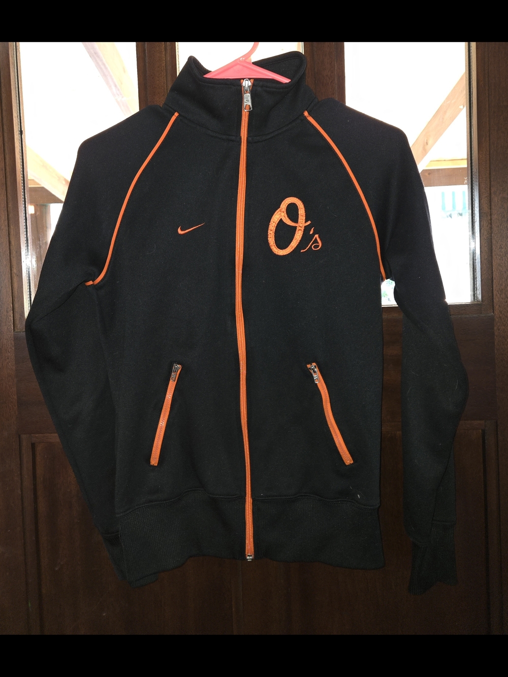 Nike Black Jacket with Orange Trim and O's Logo - Picture 3 of 9